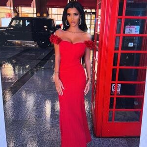 Rosie Maxi Dress -Red